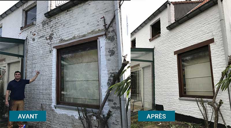 Ravalement peinture façade - MT COUVREUR NAMUR :  Peintre en Belgique sur Namur …Nettoyage façade, traitement anti-mousse et ravalement peinture façade. Intervention en Belgique : Namur, Région Flamande, Wallonne et Bruxelles